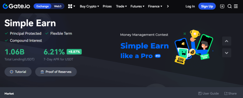 Gate.io Simple Earn